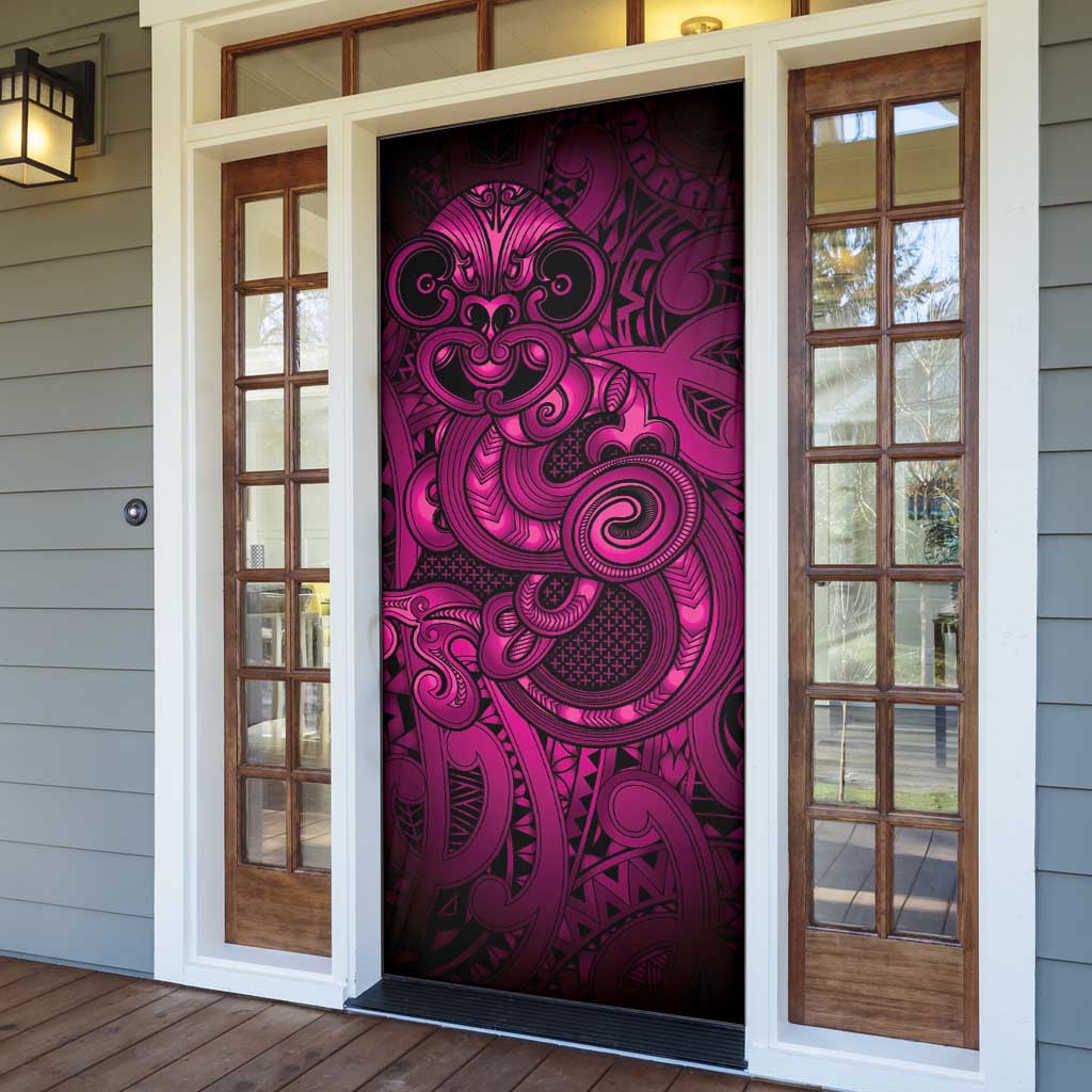 Aotearoa Maori Hei Tiki Door Cover Mawhero Kowhaiwhai Puhoro Motif LT9 - Polynesian Pride