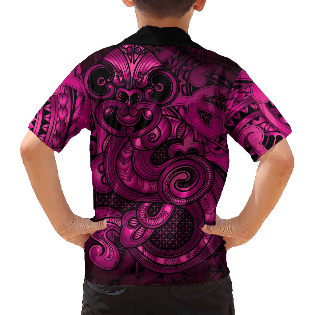 Aotearoa Maori Hei Tiki Family Matching Summer Maxi Dress and Hawaiian Shirt Mawhero Kowhaiwhai Puhoro Motif LT9 - Polynesian Pride