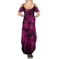 Aotearoa Maori Hei Tiki Family Matching Summer Maxi Dress and Hawaiian Shirt Mawhero Kowhaiwhai Puhoro Motif LT9 - Polynesian Pride