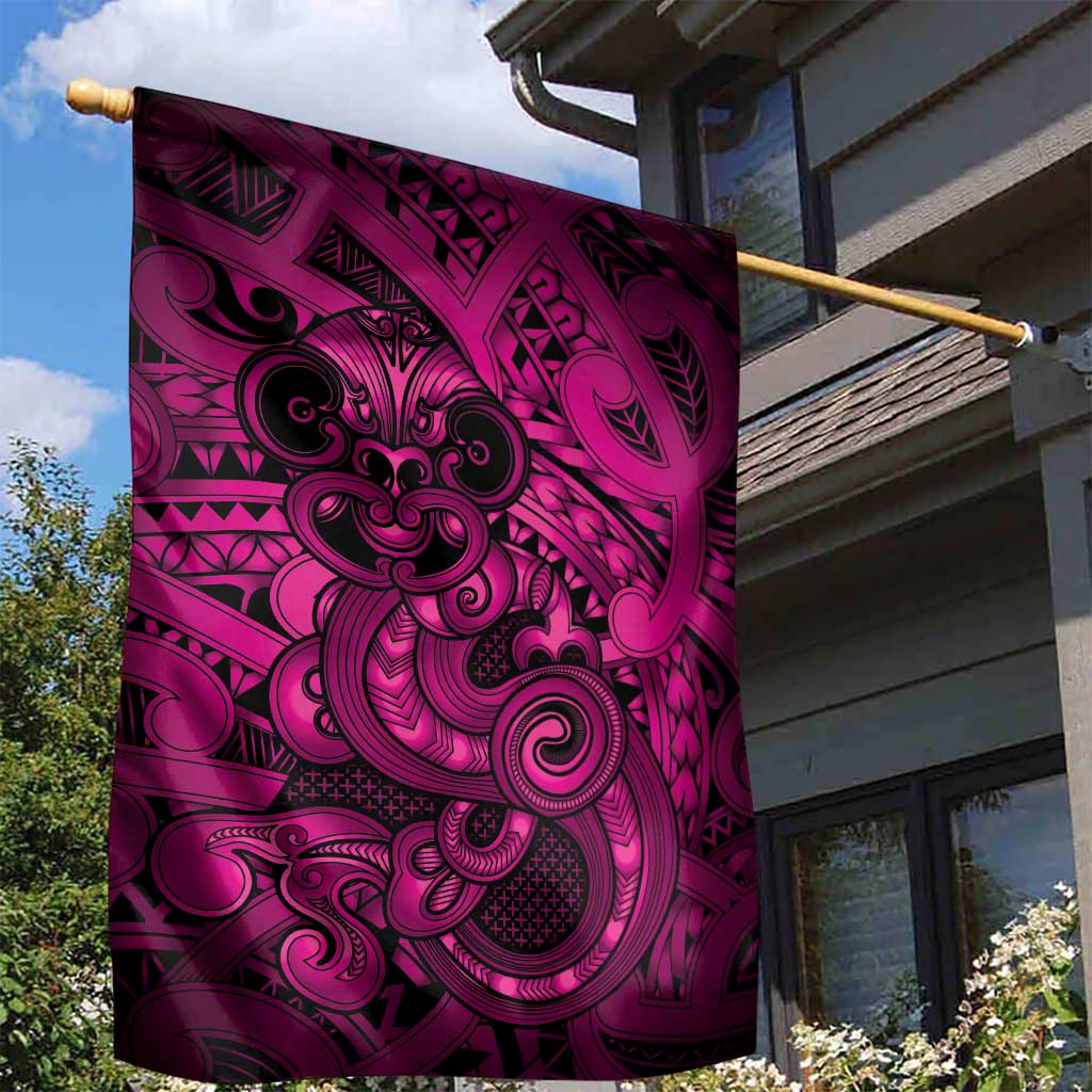 Aotearoa Maori Hei Tiki Garden Flag Mawhero Kowhaiwhai Puhoro Motif LT9 - Polynesian Pride