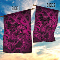 Aotearoa Maori Hei Tiki Garden Flag Mawhero Kowhaiwhai Puhoro Motif LT9 - Polynesian Pride