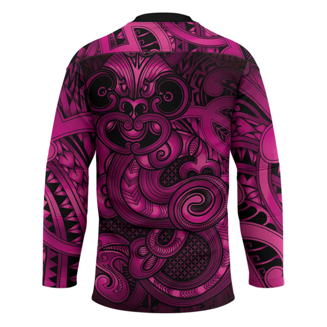 Aotearoa Maori Hei Tiki Hockey Jersey Mawhero Kowhaiwhai Puhoro Motif LT9 - Polynesian Pride