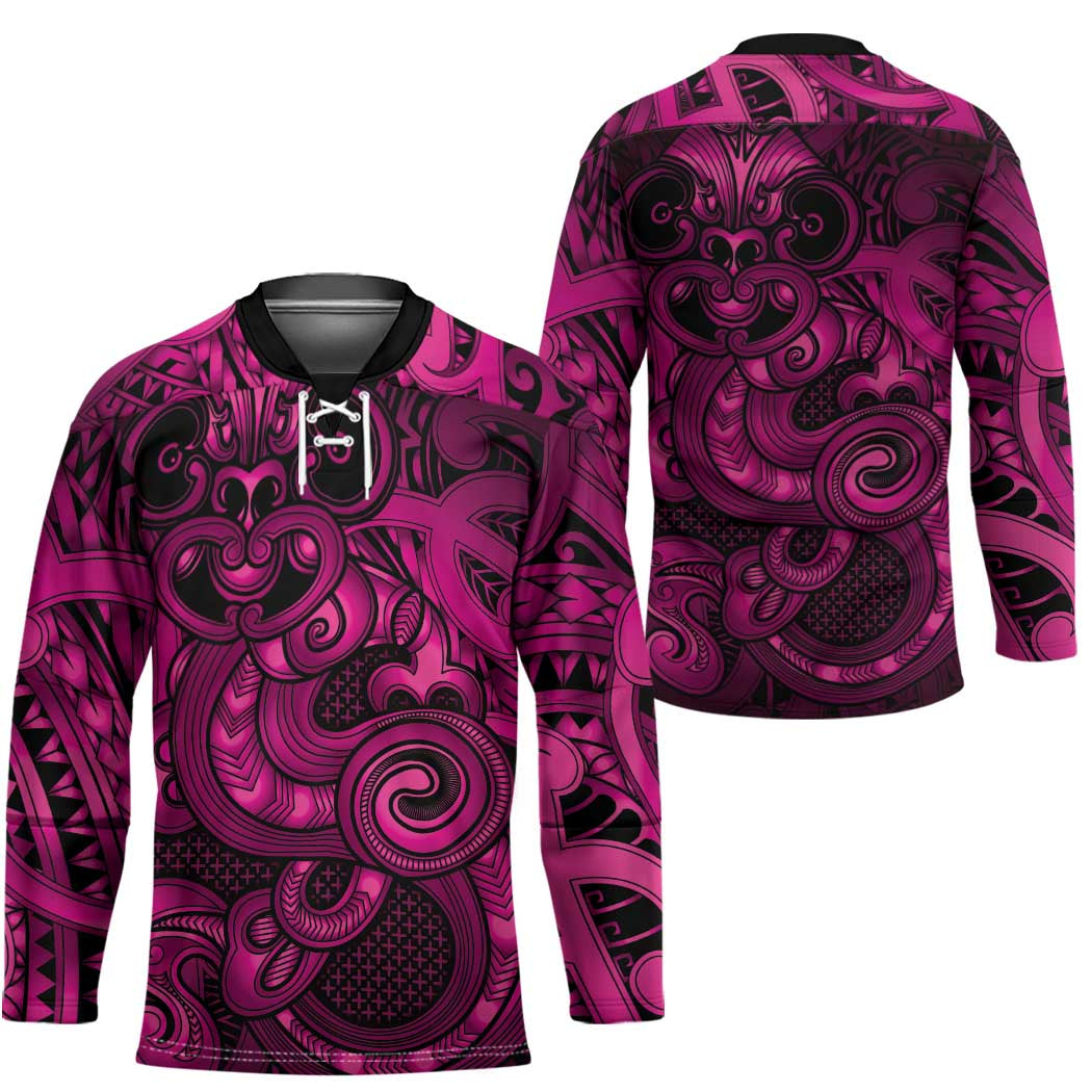 Aotearoa Maori Hei Tiki Hockey Jersey Mawhero Kowhaiwhai Puhoro Motif LT9 - Polynesian Pride
