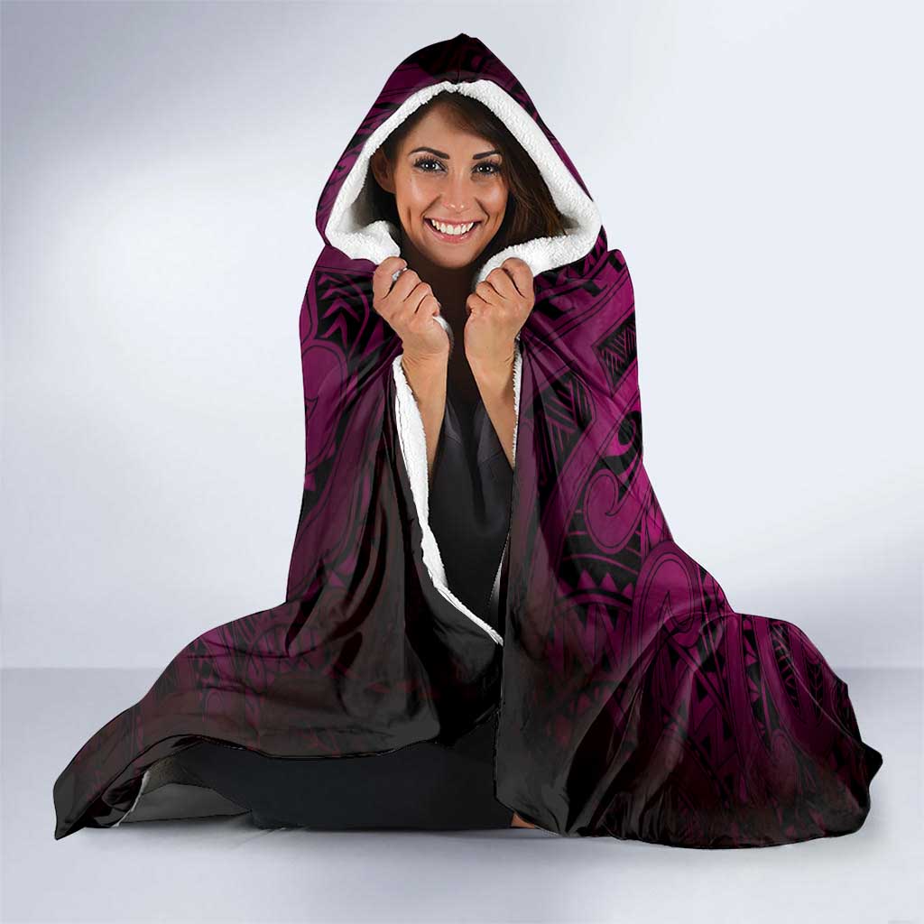 Aotearoa Maori Hei Tiki Hooded Blanket Mawhero Kowhaiwhai Puhoro Motif LT9 - Polynesian Pride