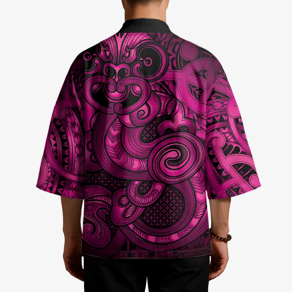 Aotearoa Maori Hei Tiki Kimono Mawhero Kowhaiwhai Puhoro Motif LT9 - Polynesian Pride