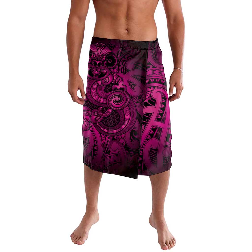 Aotearoa Maori Hei Tiki Lavalava Mawhero Kowhaiwhai Puhoro Motif LT9 Pink - Polynesian Pride