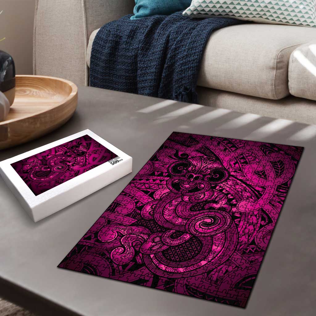 Aotearoa Maori Hei Tiki Puzzle Mawhero Kowhaiwhai Puhoro Motif