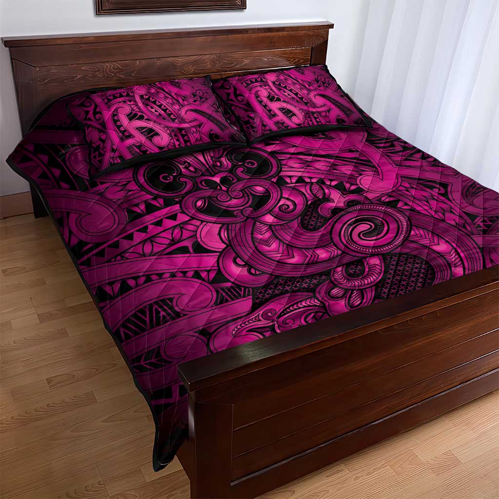 Aotearoa Maori Hei Tiki Quilt Bed Set Mawhero Kowhaiwhai Puhoro Motif LT9 - Polynesian Pride