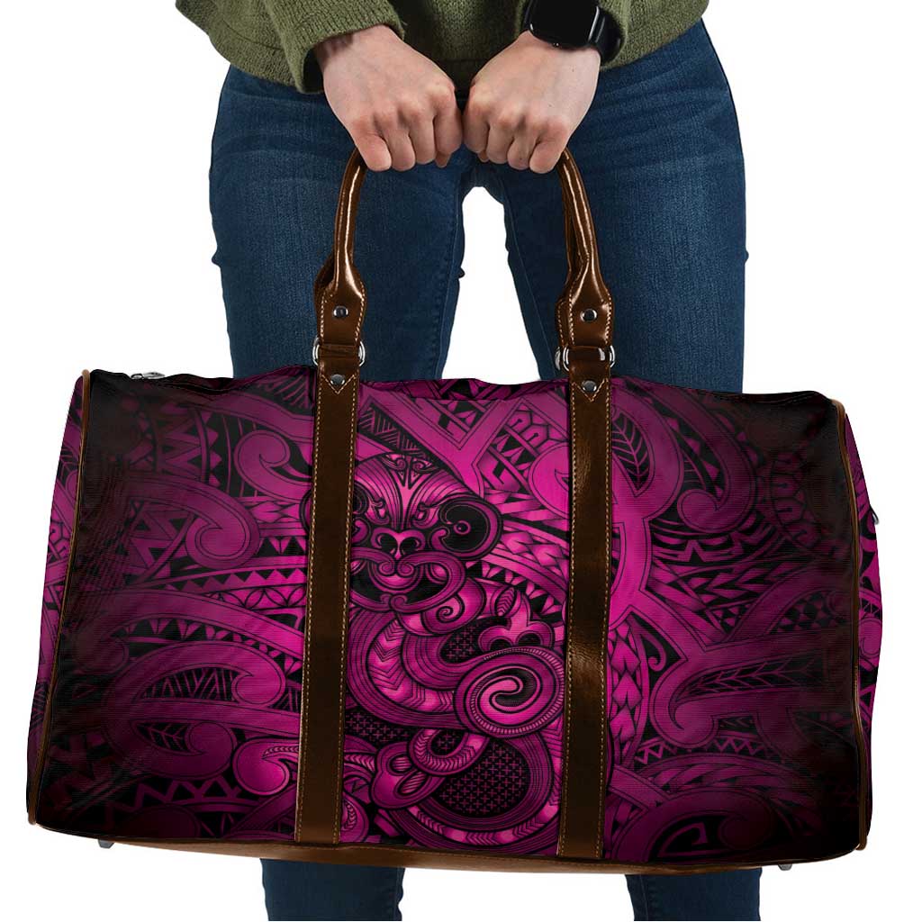 Aotearoa Maori Hei Tiki Travel Bag Mawhero Kowhaiwhai Puhoro Motif