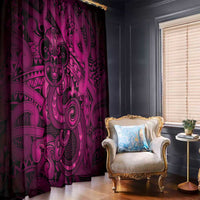 Aotearoa Maori Hei Tiki Window Curtain Mawhero Kowhaiwhai Puhoro Motif LT9 - Polynesian Pride