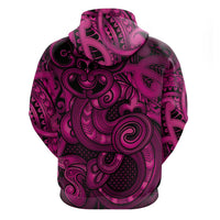 Aotearoa Maori Hei Tiki Zip Hoodie Mawhero Kowhaiwhai Puhoro Motif LT9 - Polynesian Pride