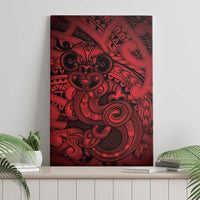 Aotearoa Maori Hei Tiki Canvas Wall Art Whero Kowhaiwhai Puhoro Motif LT9 - Polynesian Pride