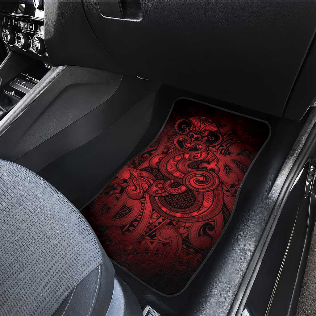 Aotearoa Maori Hei Tiki Car Mats Whero Kowhaiwhai Puhoro Motif LT9 - Polynesian Pride