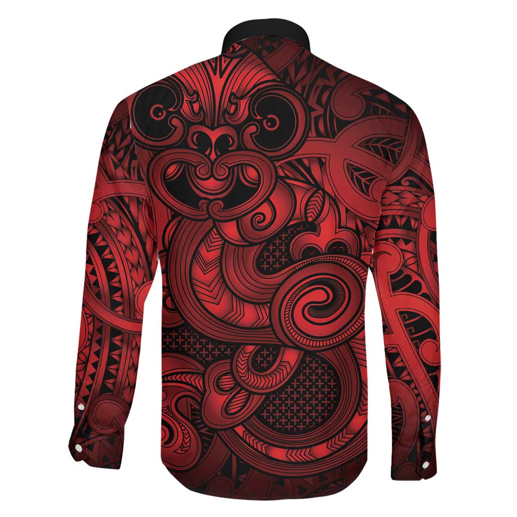 Aotearoa Maori Hei Tiki Family Matching Mermaid Dress and Hawaiian Shirt Whero Kowhaiwhai Puhoro Motif LT9 - Polynesian Pride