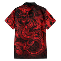 Aotearoa Maori Hei Tiki Family Matching Summer Maxi Dress and Hawaiian Shirt Whero Kowhaiwhai Puhoro Motif LT9 - Polynesian Pride