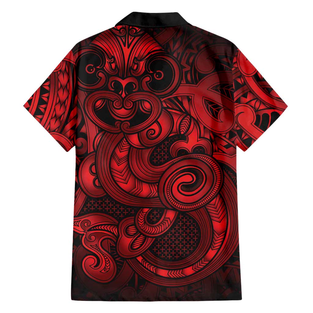 Aotearoa Maori Hei Tiki Family Matching Tank Maxi Dress and Hawaiian Shirt Whero Kowhaiwhai Puhoro Motif LT9 - Polynesian Pride