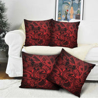 Aotearoa Maori Hei Tiki Pillow Cover Whero Kowhaiwhai Puhoro Motif LT9 - Polynesian Pride