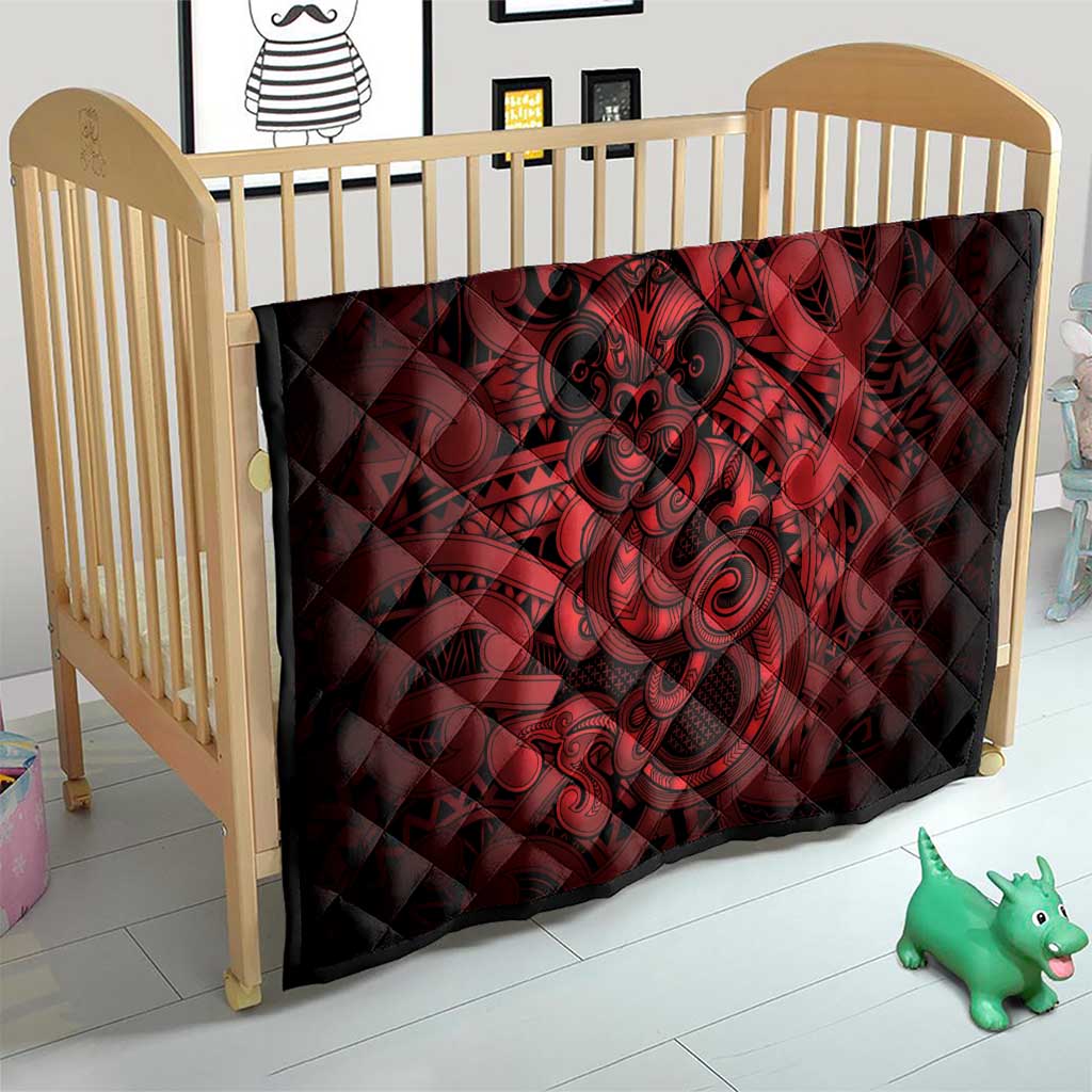 Aotearoa Maori Hei Tiki Quilt Whero Kowhaiwhai Puhoro Motif