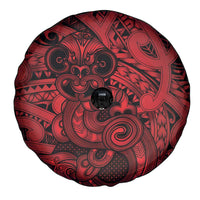 Aotearoa Maori Hei Tiki Spare Tire Cover Whero Kowhaiwhai Puhoro Motif LT9 - Polynesian Pride
