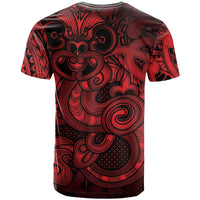 Aotearoa Maori Hei Tiki T Shirt Whero Kowhaiwhai Puhoro Motif LT9 - Polynesian Pride