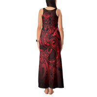 Aotearoa Maori Hei Tiki Tank Maxi Dress Whero Kowhaiwhai Puhoro Motif LT9 - Polynesian Pride