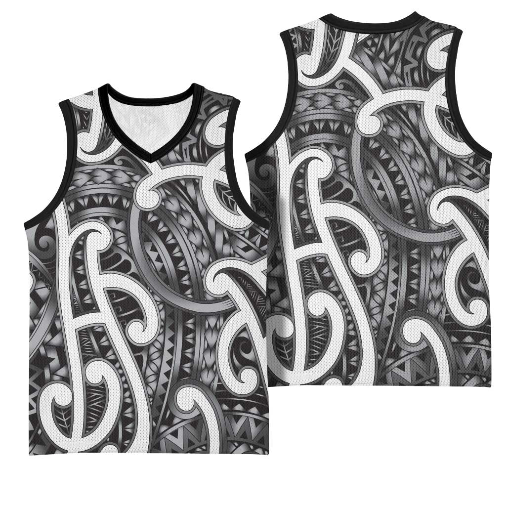 Aotearoa Maori Kowhaiwhai Basketball Jersey Kiwikiwi Puhoro and Patiki LT9 - Polynesian Pride