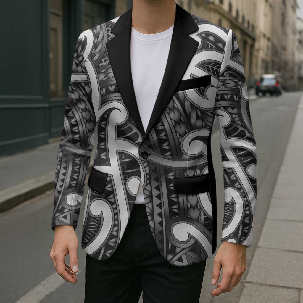 Aotearoa Maori Kowhaiwhai Blazer Kiwikiwi Puhoro and Patiki