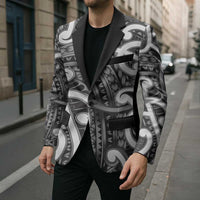 Aotearoa Maori Kowhaiwhai Blazer Kiwikiwi Puhoro and Patiki