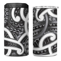 Aotearoa Maori Kowhaiwhai 4 in 1 Can Cooler Tumbler Kiwikiwi Puhoro and Patiki LT9 One Size: 16 oz Grey - Polynesian Pride
