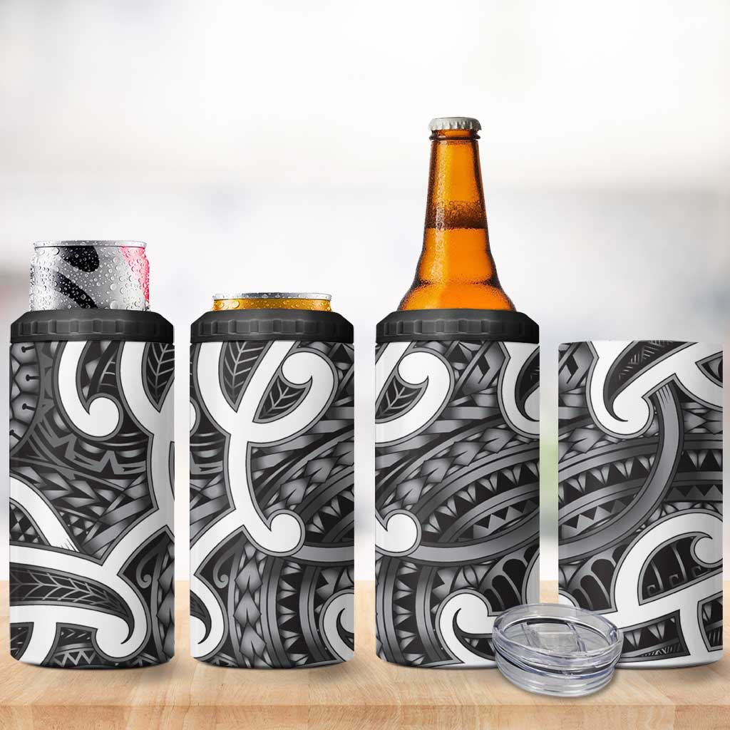 Aotearoa Maori Kowhaiwhai 4 in 1 Can Cooler Tumbler Kiwikiwi Puhoro and Patiki LT9 - Polynesian Pride