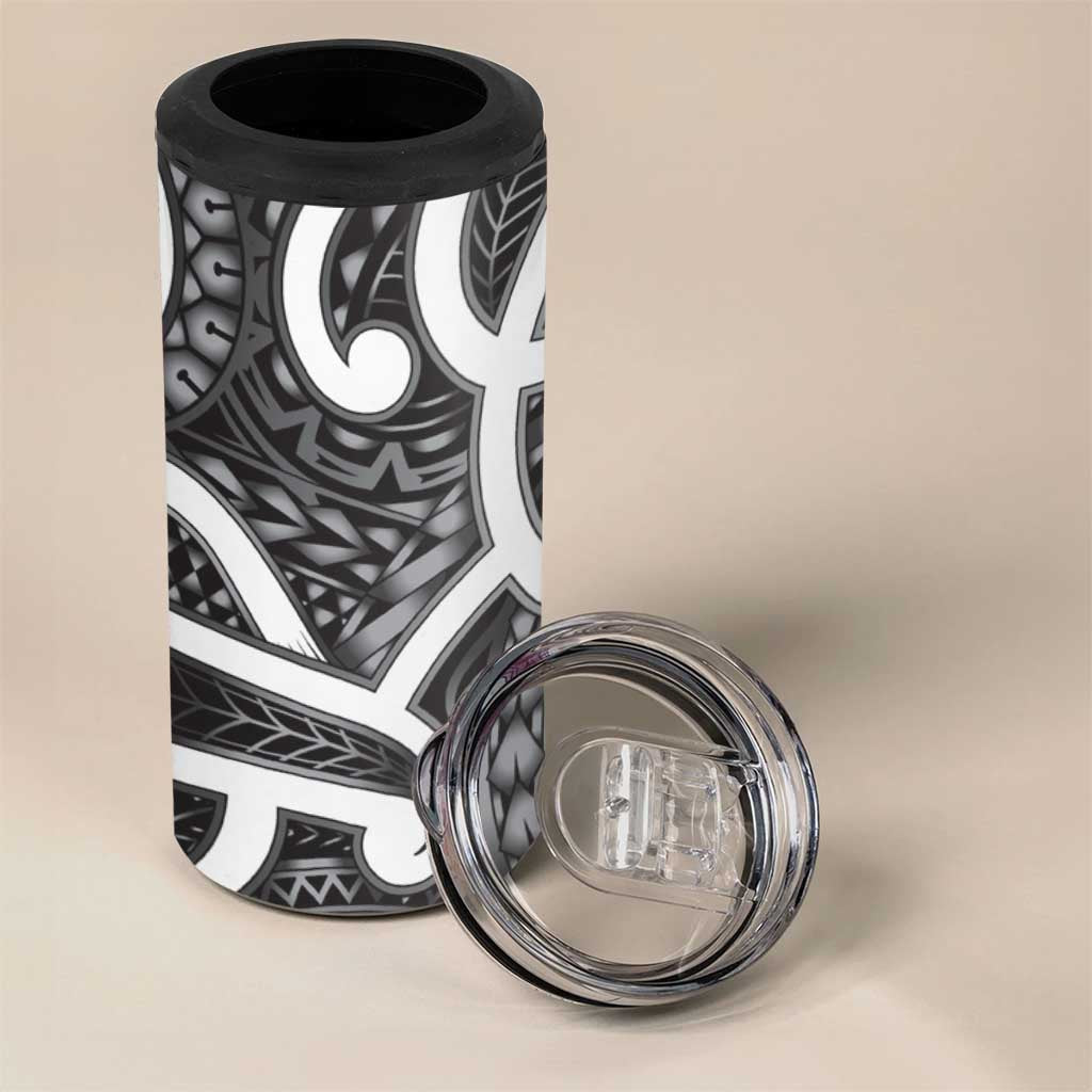 Aotearoa Maori Kowhaiwhai 4 in 1 Can Cooler Tumbler Kiwikiwi Puhoro and Patiki LT9 - Polynesian Pride
