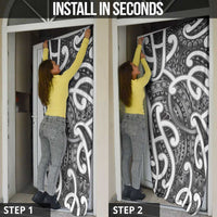Aotearoa Maori Kowhaiwhai Door Cover Kiwikiwi Puhoro and Patiki LT9 - Polynesian Pride