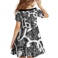 Aotearoa Maori Kowhaiwhai Family Matching Off Shoulder Maxi Dress and Hawaiian Shirt Kiwikiwi Puhoro and Patiki LT9 - Polynesian Pride