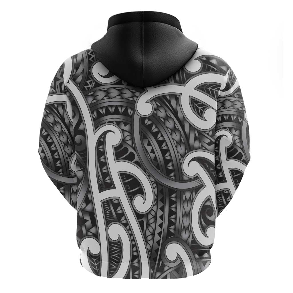 Aotearoa Maori Kowhaiwhai Hoodie Kiwikiwi Puhoro and Patiki