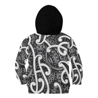 Aotearoa Maori Kowhaiwhai Kid Hoodie Kiwikiwi Puhoro and Patiki LT9 - Polynesian Pride