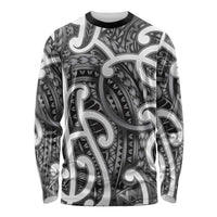 Aotearoa Maori Kowhaiwhai Long Sleeve Shirt Kiwikiwi Puhoro and Patiki