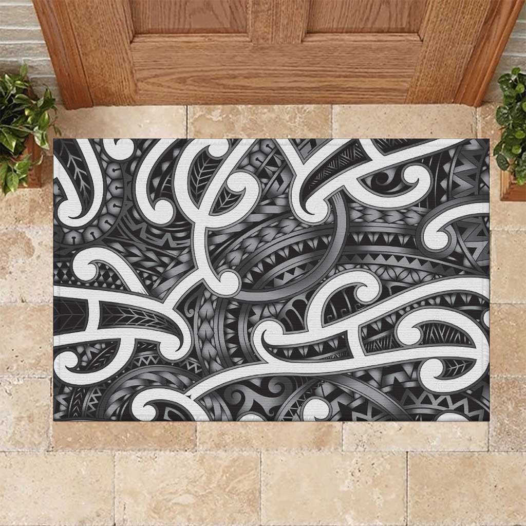 Aotearoa Maori Kowhaiwhai Rubber Doormat Kiwikiwi Puhoro and Patiki