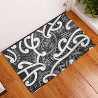 Aotearoa Maori Kowhaiwhai Rubber Doormat Kiwikiwi Puhoro and Patiki
