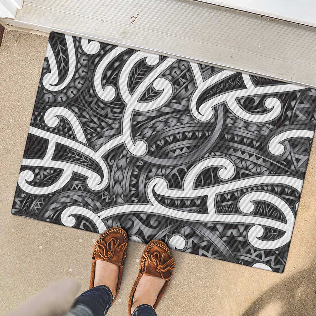 Aotearoa Maori Kowhaiwhai Rubber Doormat Kiwikiwi Puhoro and Patiki