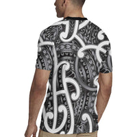 Aotearoa Maori Kowhaiwhai Rugby Jersey Kiwikiwi Puhoro and Patiki