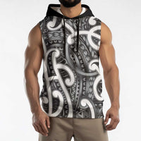 Aotearoa Maori Kowhaiwhai Sleeveless Hoodie Kiwikiwi Puhoro and Patiki