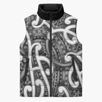 Aotearoa Maori Kowhaiwhai Sleeveless Puffer Jacket Kiwikiwi Puhoro and Patiki