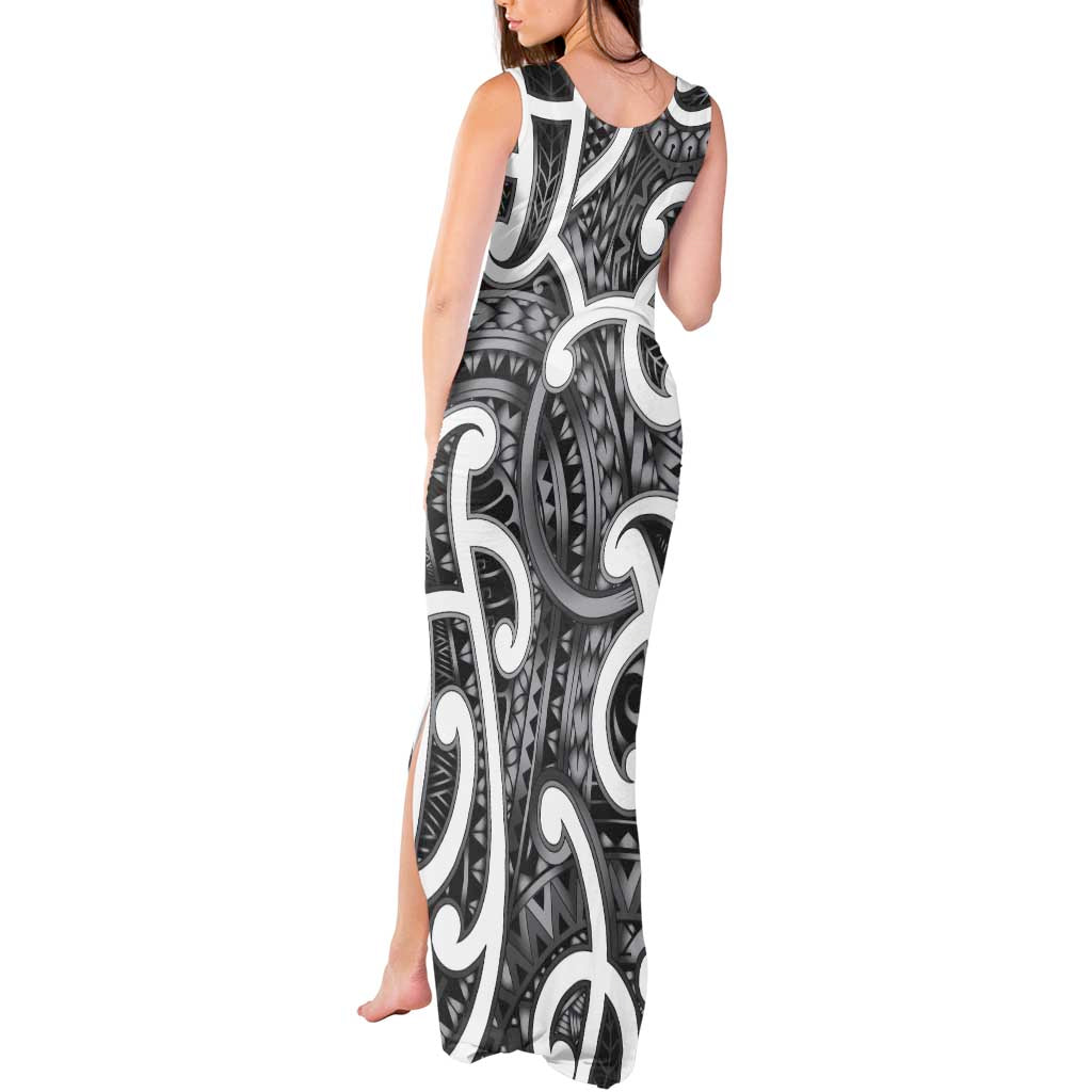 Aotearoa Maori Kowhaiwhai Tank Maxi Dress Kiwikiwi Puhoro and Patiki LT9 - Polynesian Pride