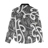 Aotearoa Maori Kowhaiwhai Women Casual Shirt Kiwikiwi Puhoro and Patiki LT9 - Polynesian Pride