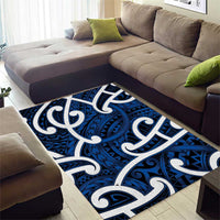 Aotearoa Maori Kowhaiwhai Area Rug Kikorangi Puhoro and Patiki