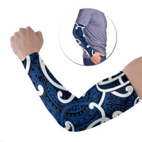 Aotearoa Maori Kowhaiwhai Arm Sleeves Kikorangi Puhoro and Patiki