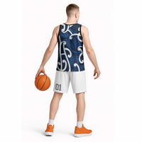 Aotearoa Maori Kowhaiwhai Basketball Jersey Kikorangi Puhoro and Patiki