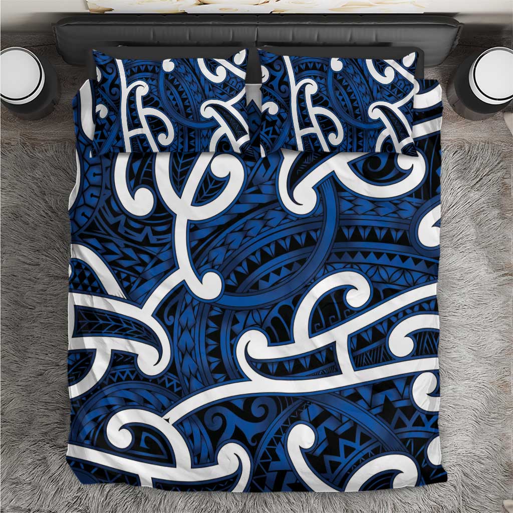 Aotearoa Maori Kowhaiwhai Bedding Set Kikorangi Puhoro and Patiki