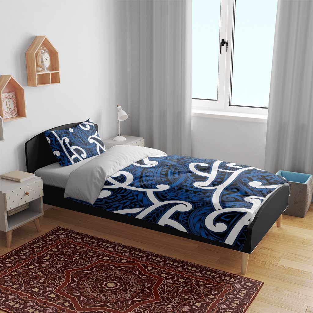 Aotearoa Maori Kowhaiwhai Bedding Set Kikorangi Puhoro and Patiki
