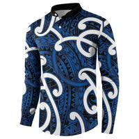 Aotearoa Maori Kowhaiwhai Button Sweatshirt Kikorangi Puhoro and Patiki LT9 - Polynesian Pride